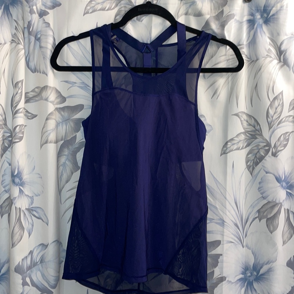 EUC Sheer Navy Lululemon Tank